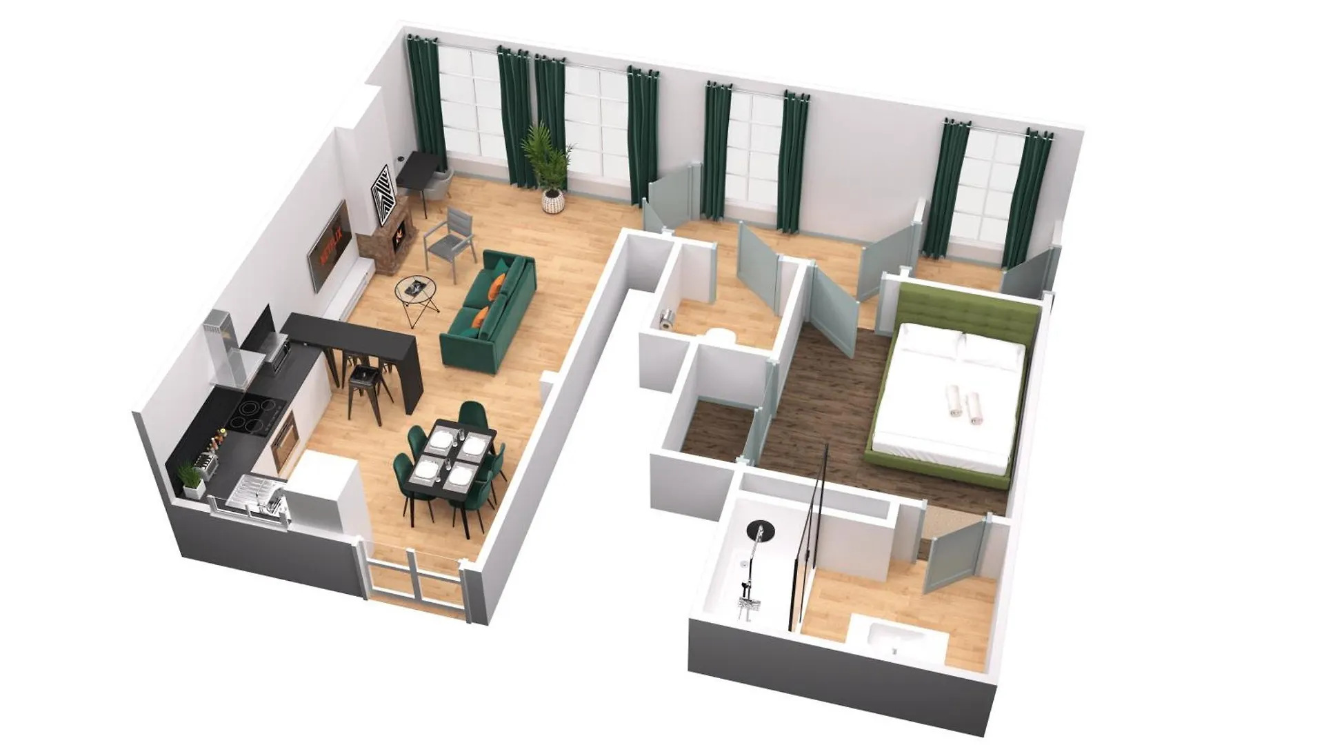 Lumineux T2, Spacieux, Hypercentre, Neuf, Wifi Bagneres-de-Bigorre